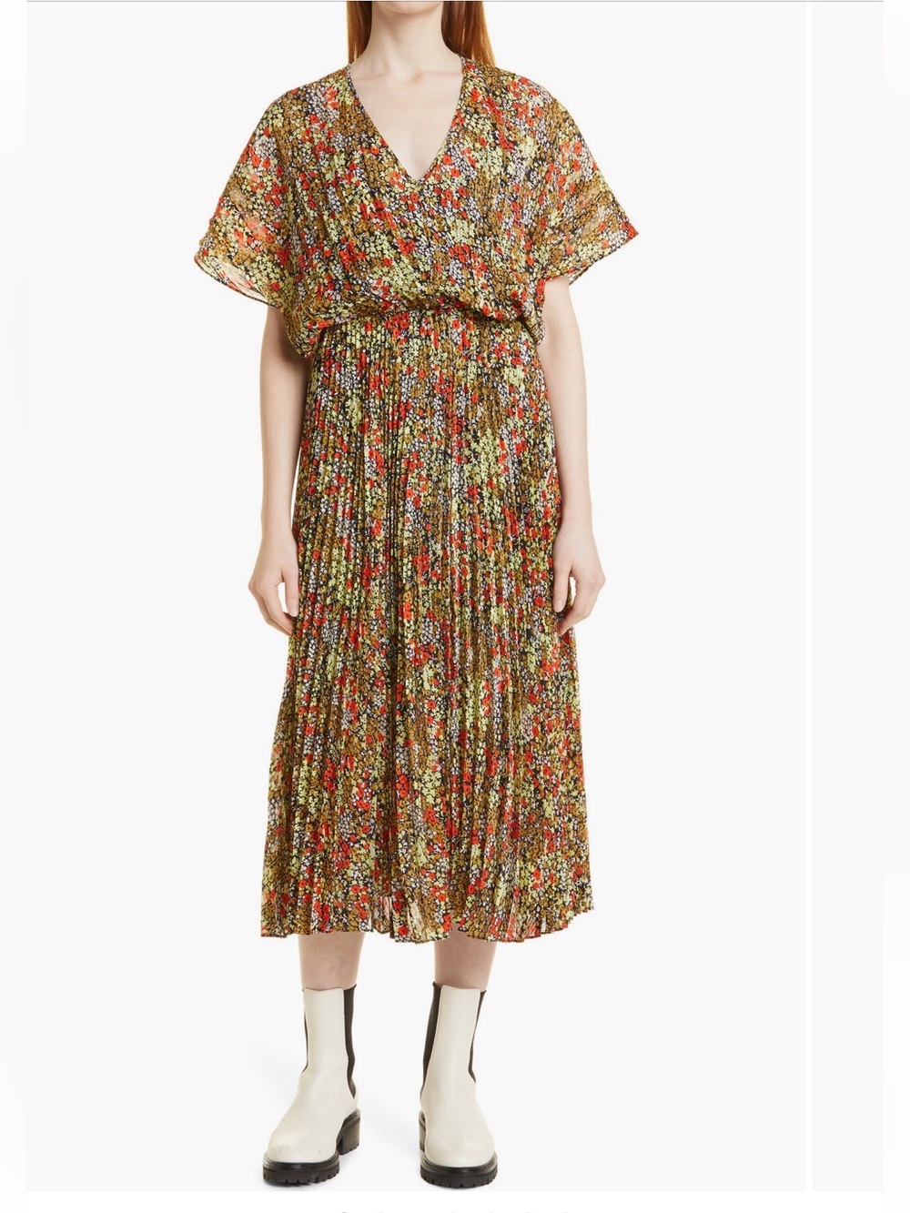 Samsoe Samsoe Andorothe Floral Pleated Dress